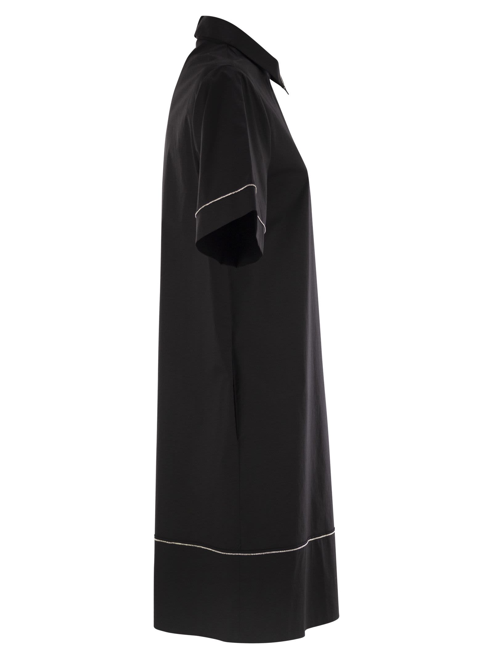 Shop Peserico Light Stretch Cotton Satin Midi Dress