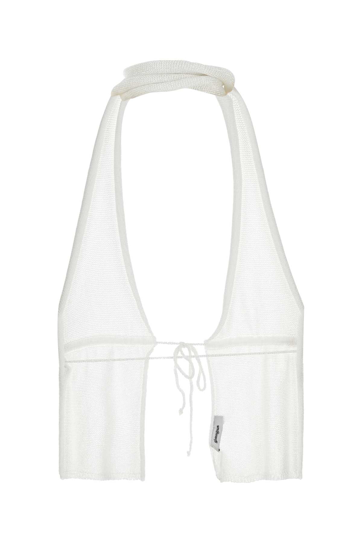 Gimaguas White Nylon Brillo Top In White