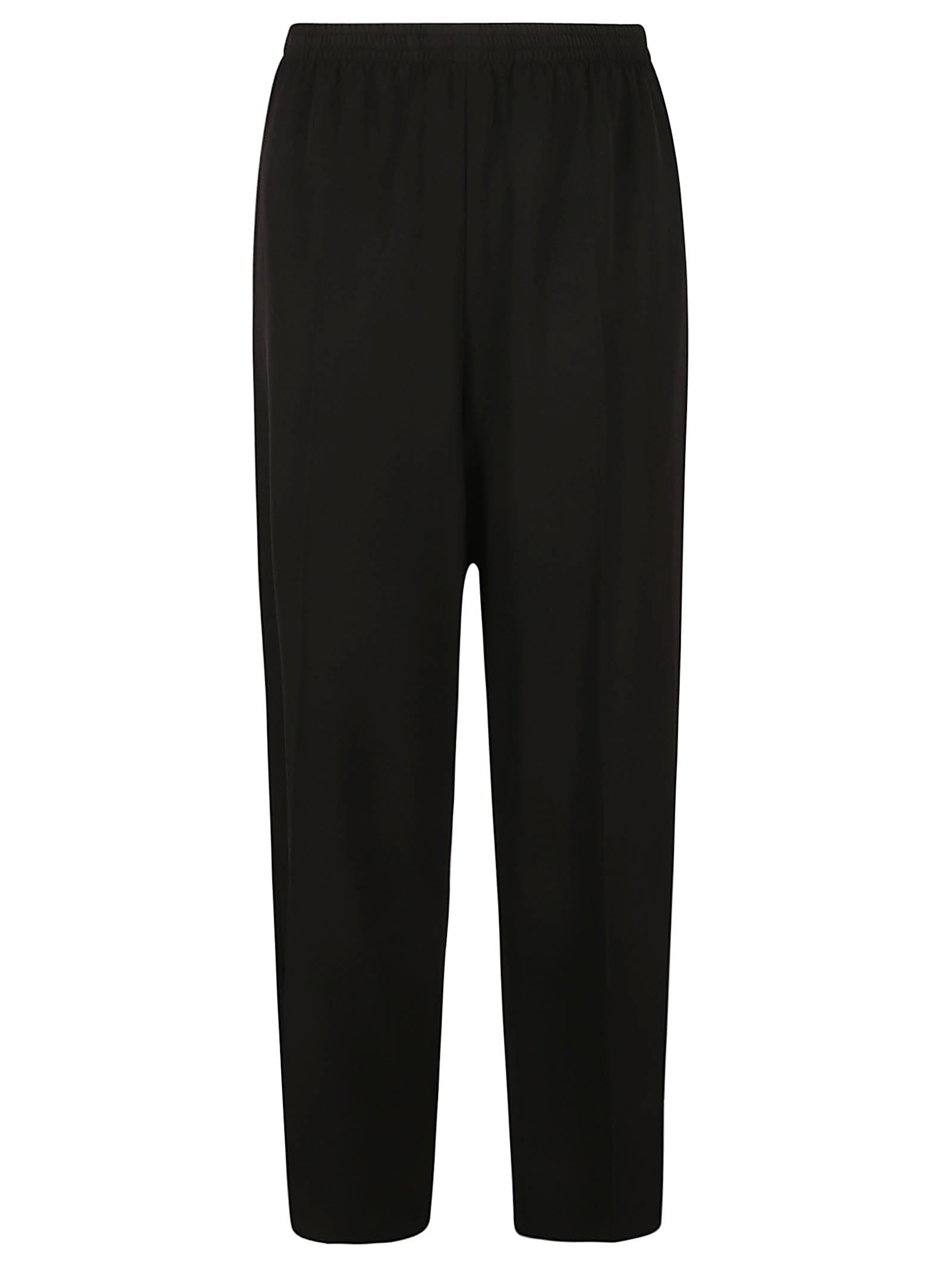 Shop Balenciaga Elastic Waist Trousers In Black