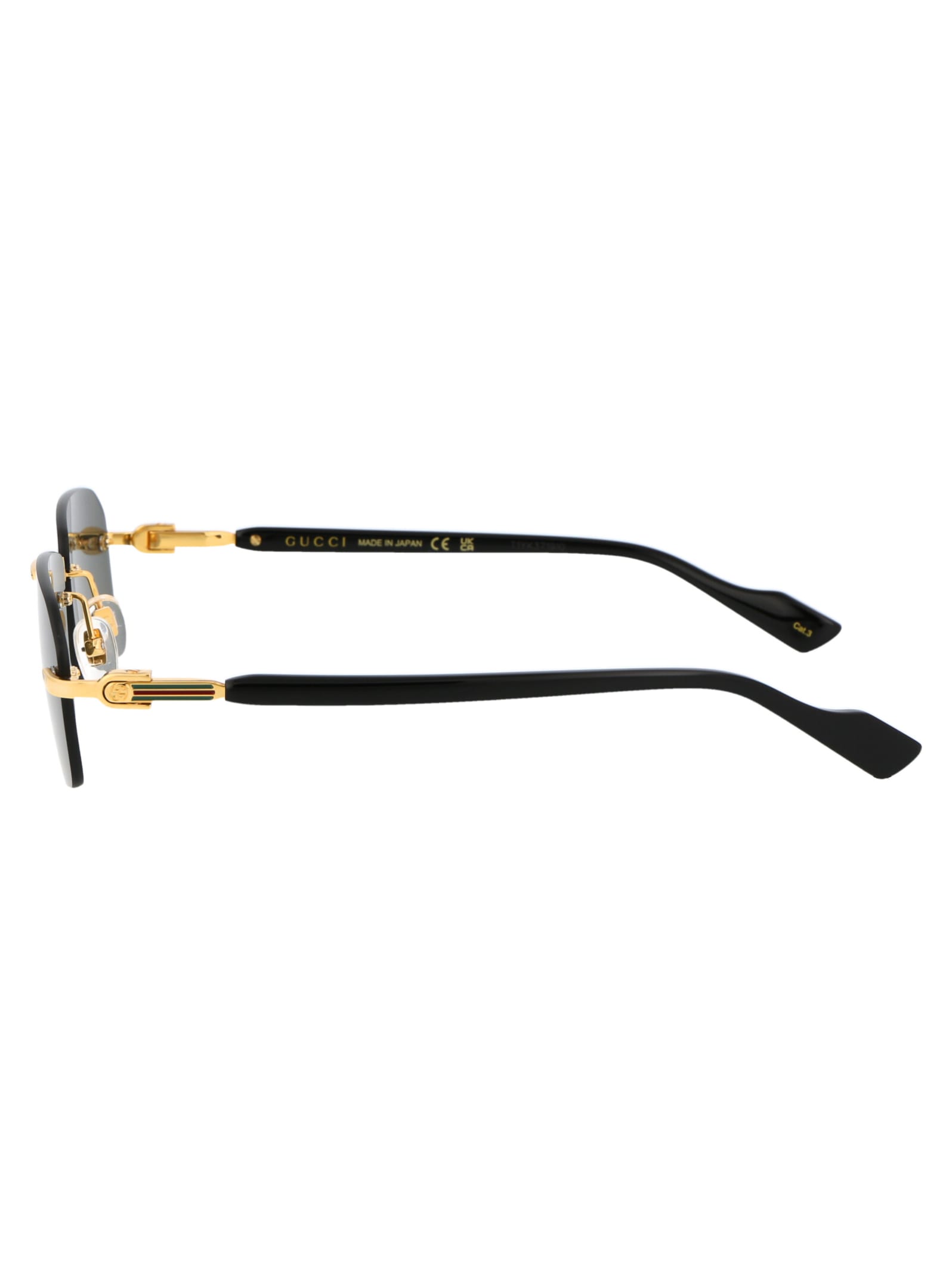 Shop Gucci Gg1221s Sunglasses In 001 Gold Black Grey