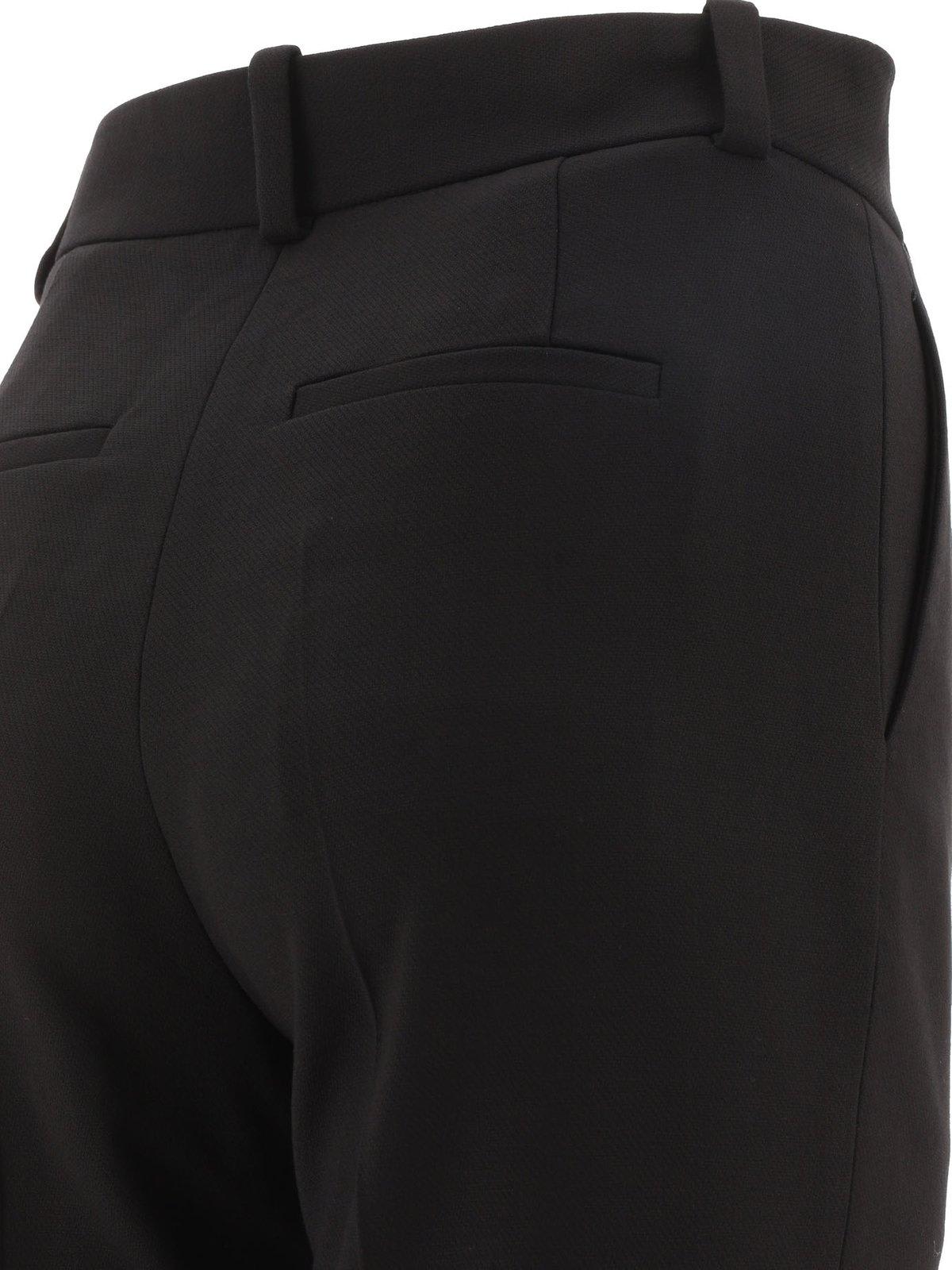Shop Khaite Emile High Rise Trousers In Black