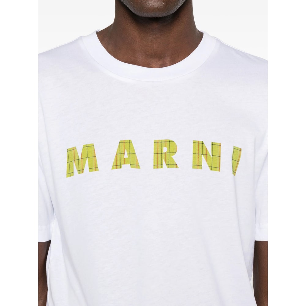 Marni Short-sleeve Cotton T-shirt In White