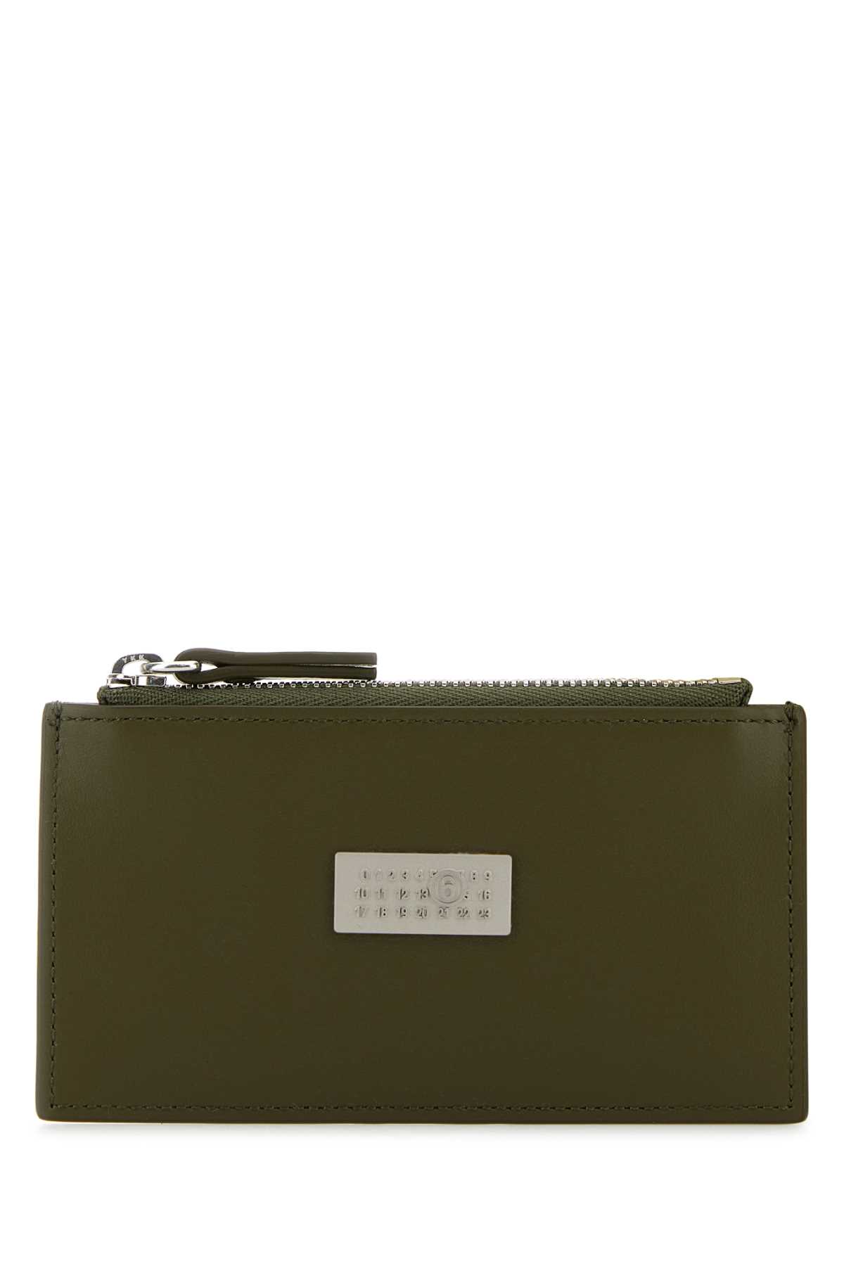 Khaki Leather Card Holder