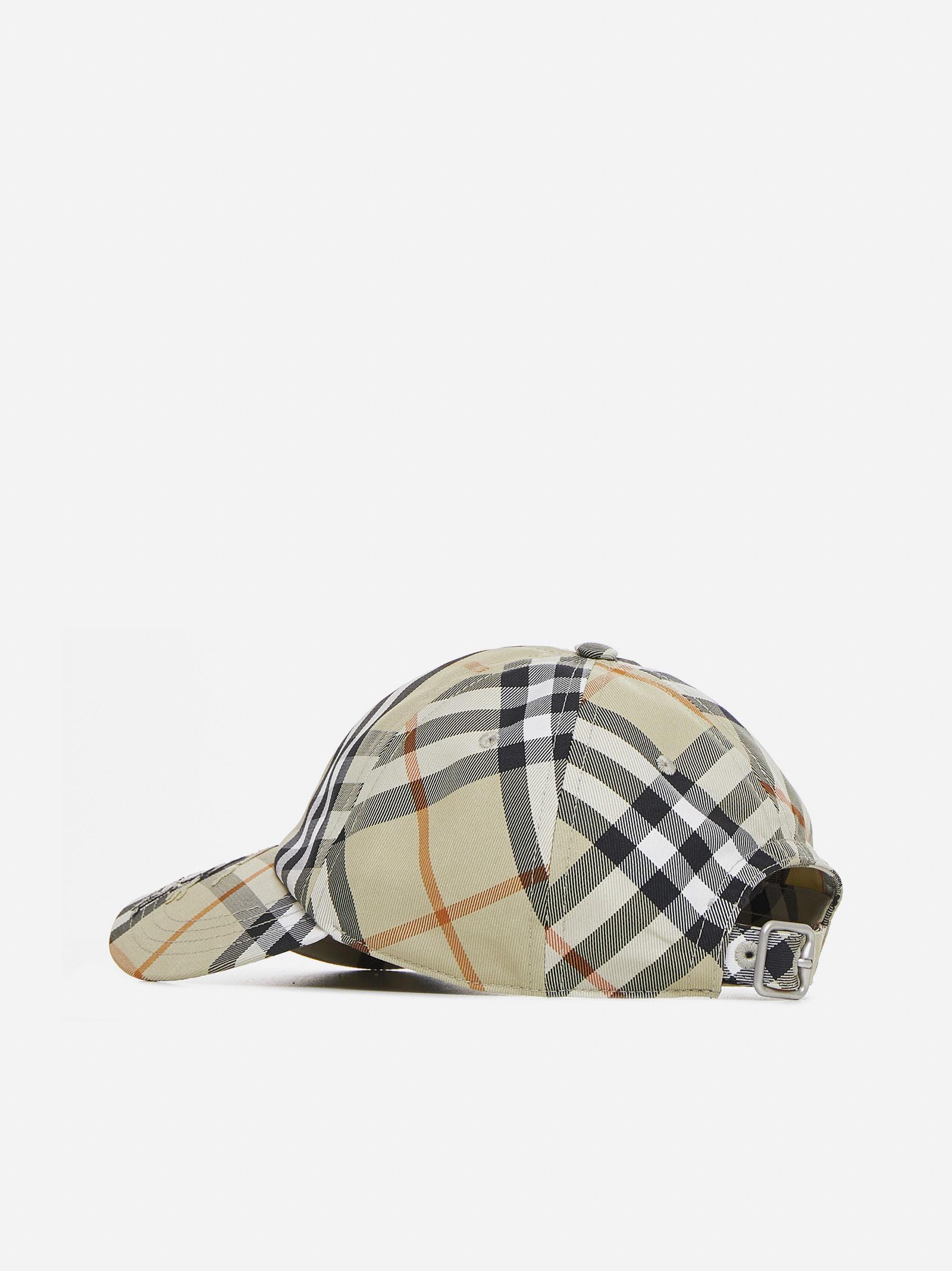 BURBERRY CHECK PRINT BASEBALL CAP 