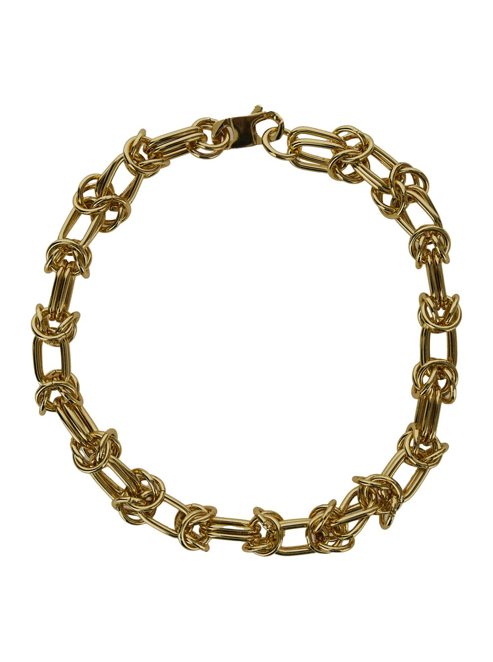 cecile Twisted Chain Necklace In 18k Plated Bronze Woman