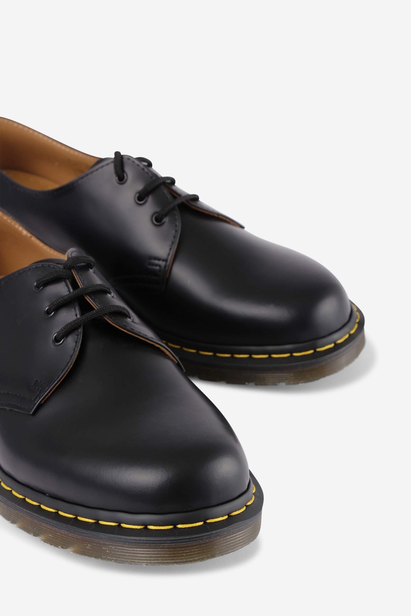 Shop Dr. Martens' 1461 Combat Boots In Black Smooth