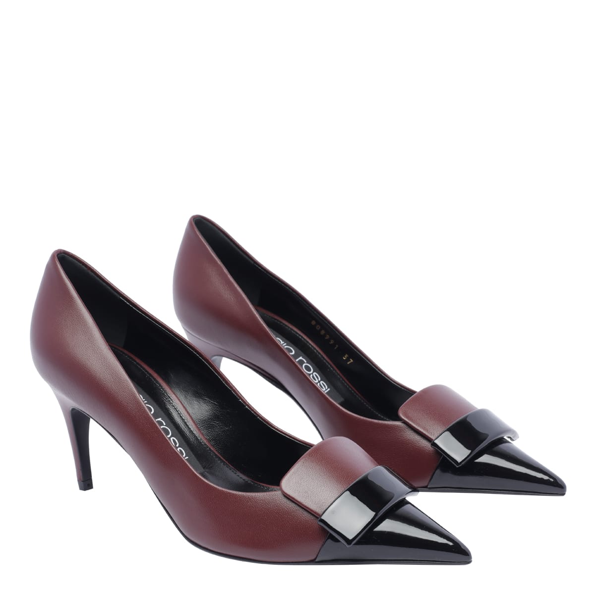 Shop Sergio Rossi Sr1 Pumps In Bordeaux