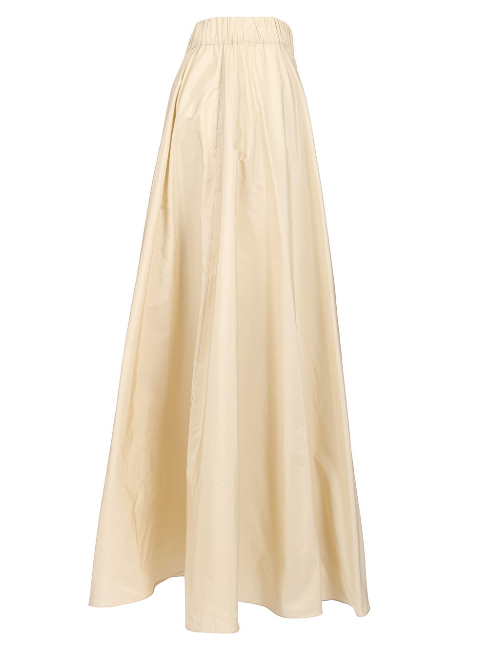 P.a.r.o.s.h Flared Design Skirt With Side Slit Pockets In Beige
