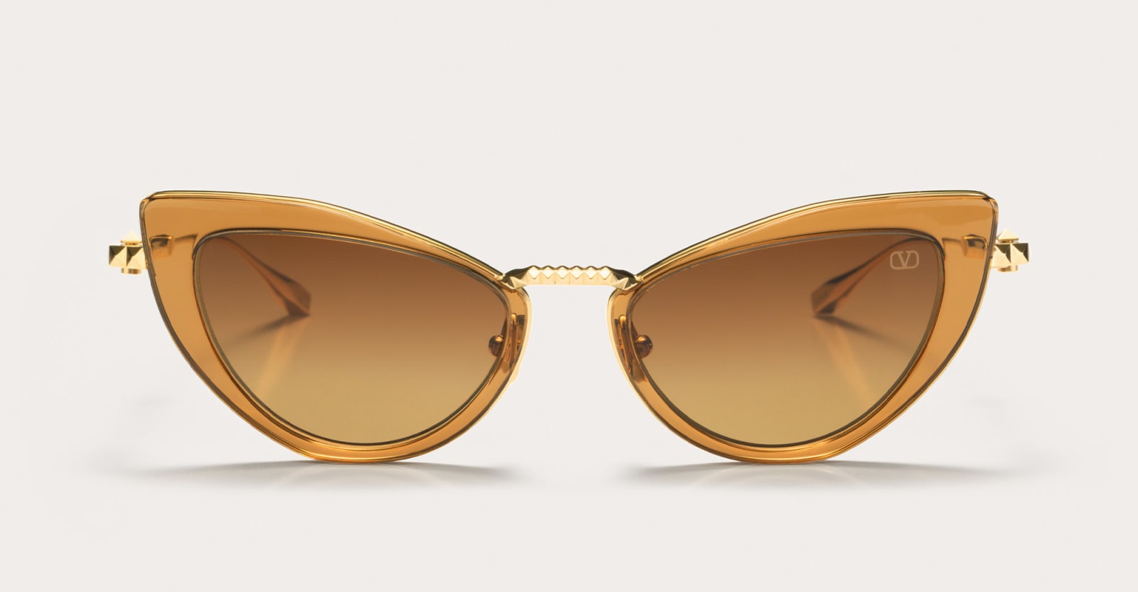 Valentino Viii - Gold / Crystal Brown Sunglasses