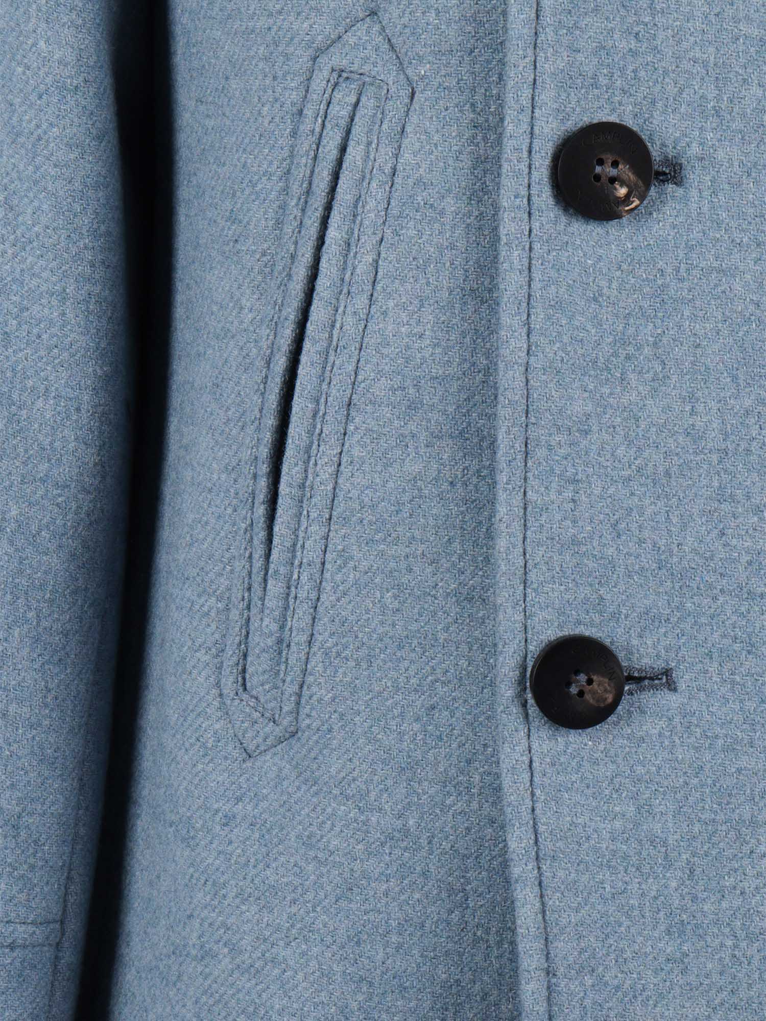 Camplin Thermal-resistant Blue Wool Blend Peacoat In Blue