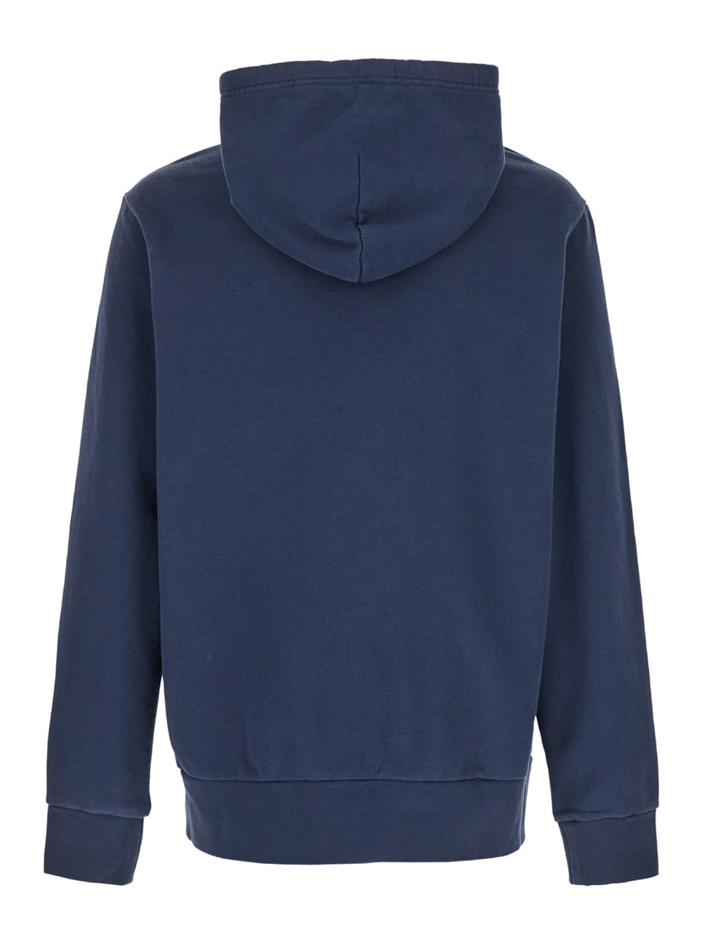 Shop Polo Ralph Lauren Blue Hoodie With Pony Embroidery In Cotton Man