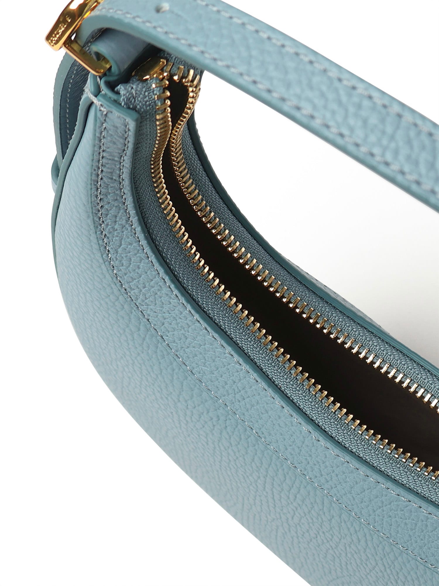 Coccinelle Zip-fastening Leather Shoulder Bag In Blue