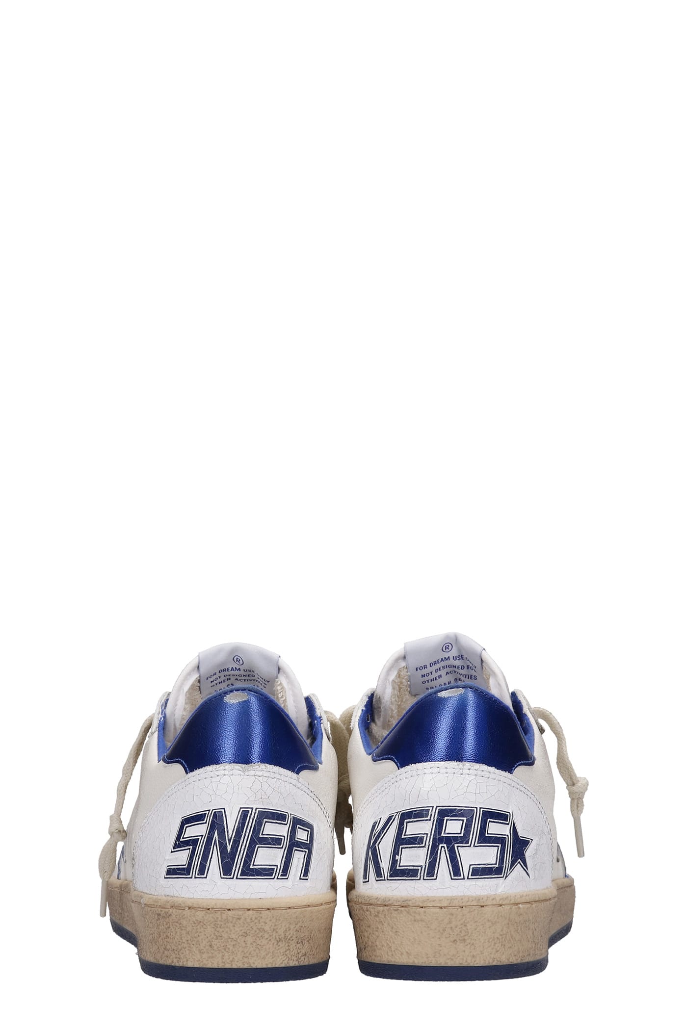 Shop Golden Goose Ball Star Sneakers In White Leather In Bianco