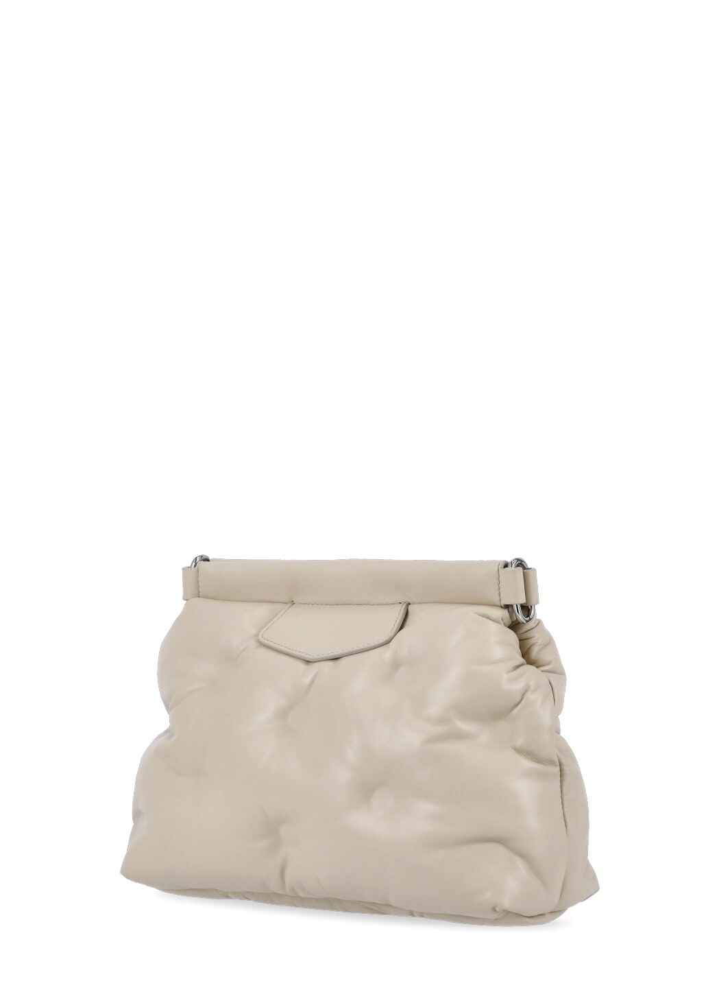 Shop Maison Margiela Glam Slam Classic Shoulder Bag In Beige