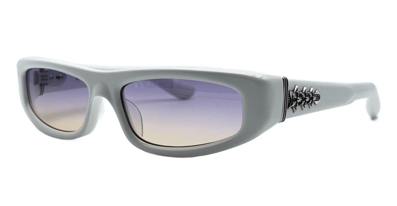 Shop Chrome Hearts Roller - White Sunglasses