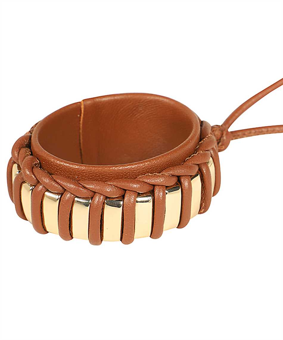 Max Mara Leather Necklace In Gold