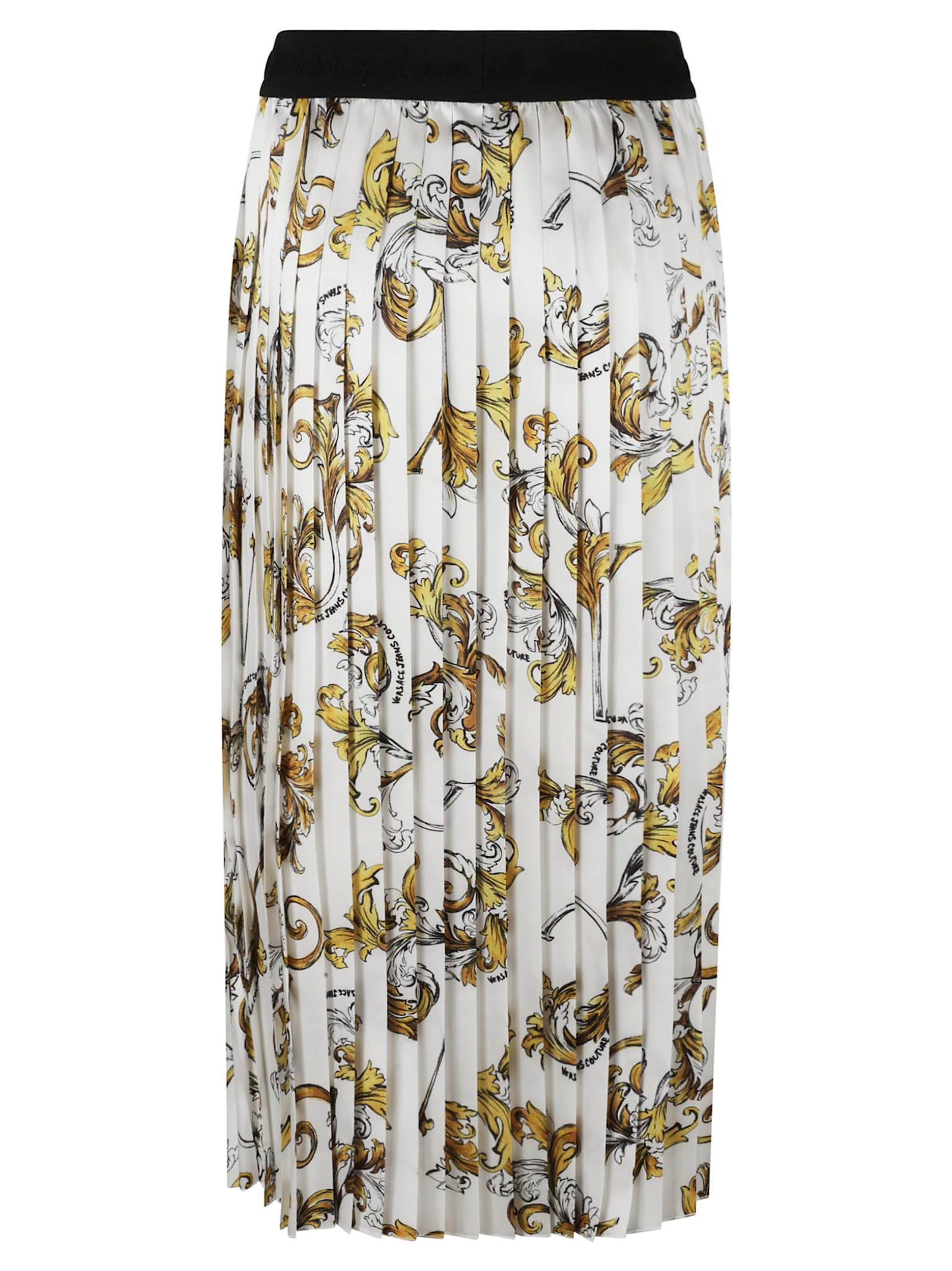 Versace Jeans Couture Barocco Print Pleated Skirt