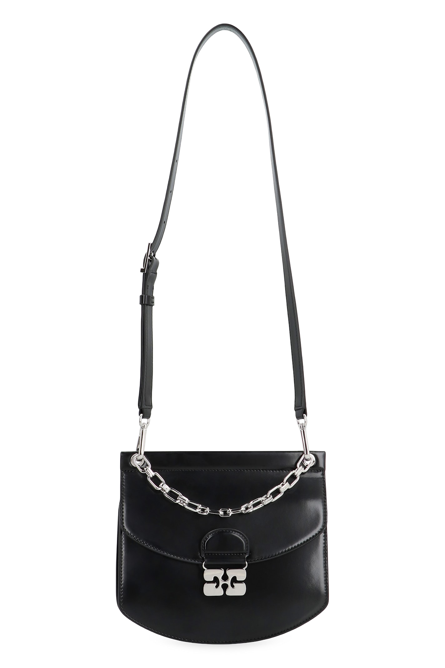 Ganni Apo-g Crossbody Bag In Black