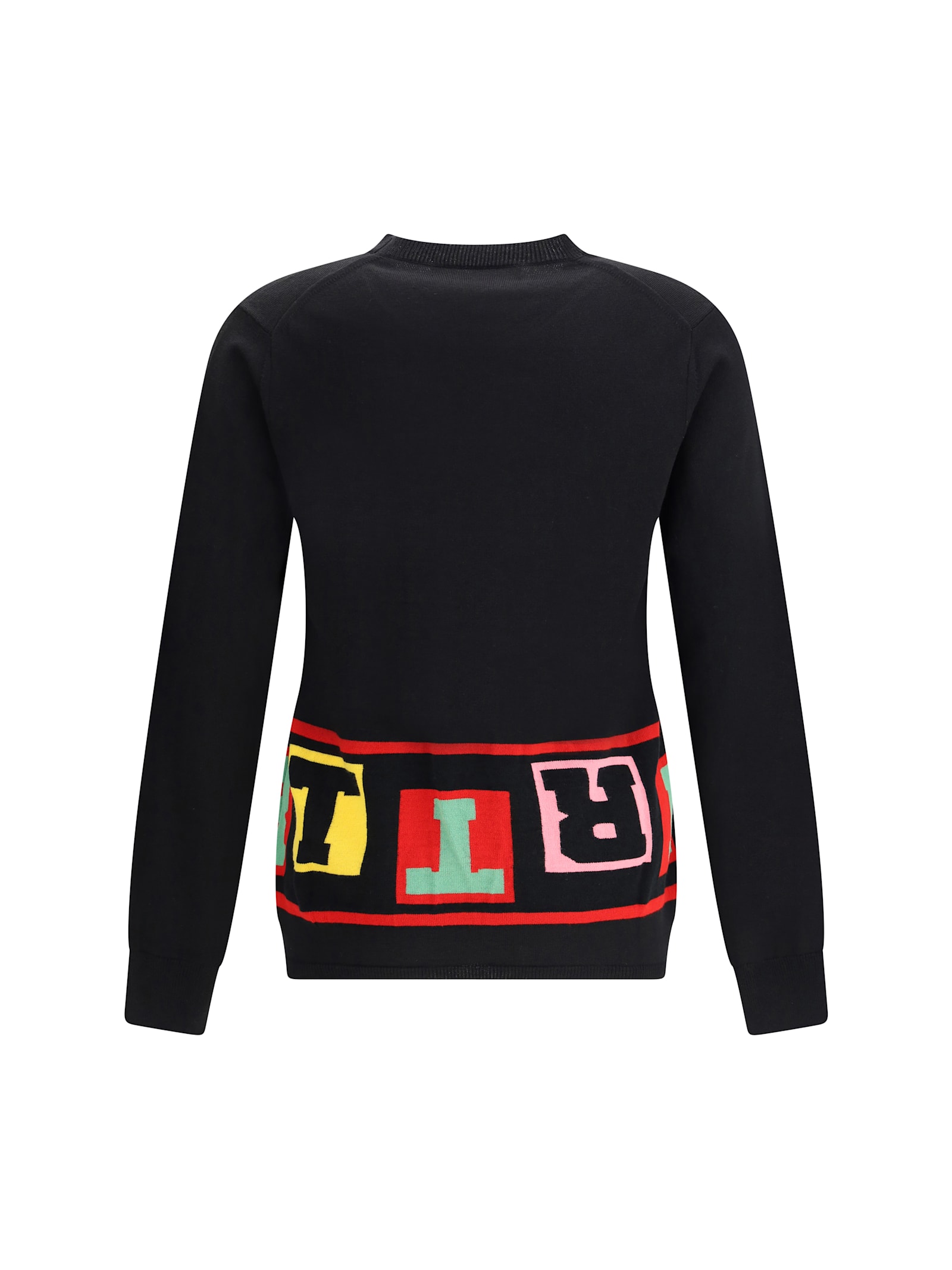 Comme Des Garçons Shirt Intarsia Sweater Sweaters And Cardigans Black In Black