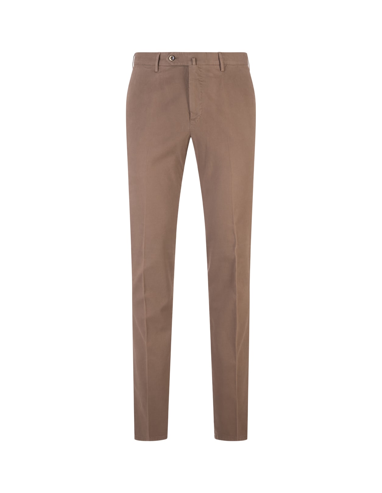 PT01 Slim Fit Trousers In Biscuit Stretch Gabardine