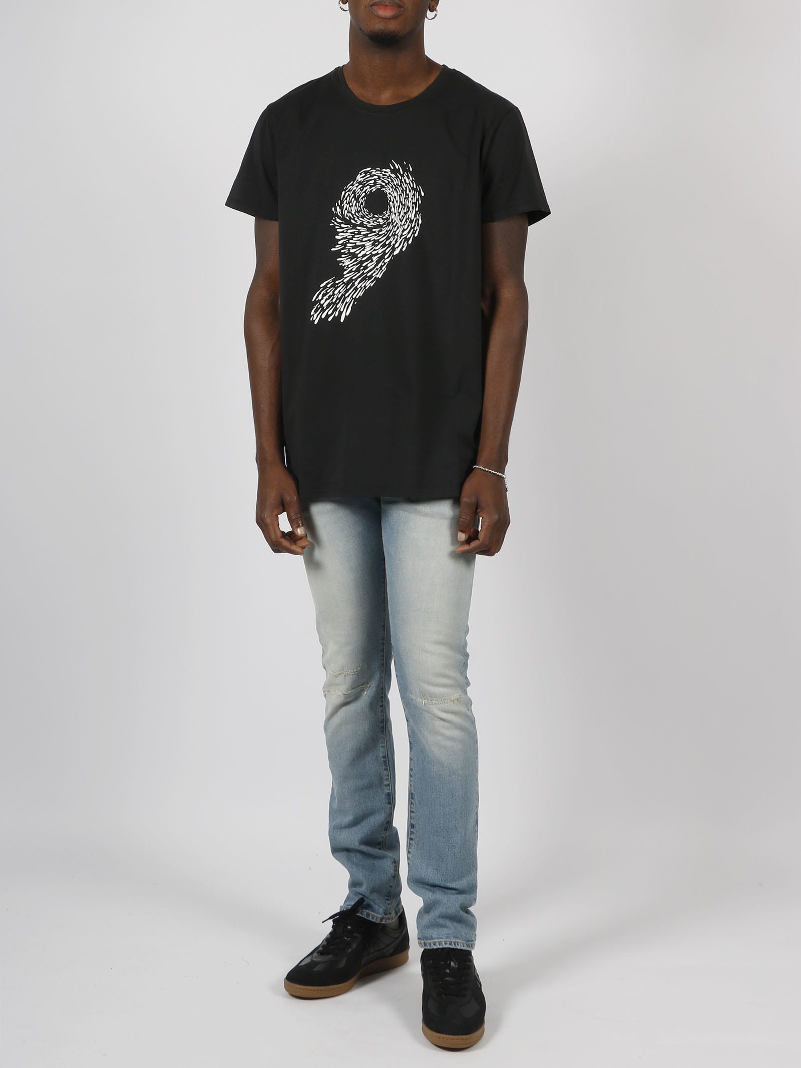 Shop 14 Bros Boo Print T-shirt In Black