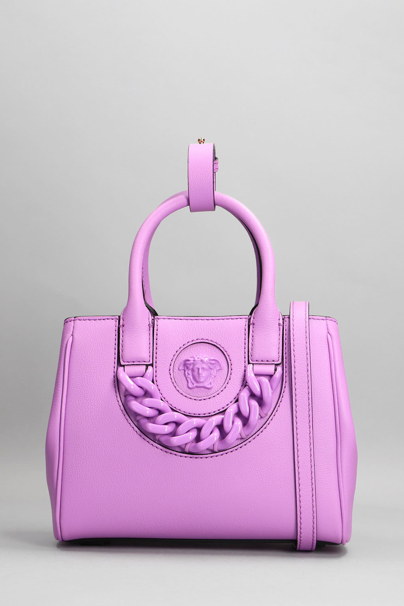 Versace Tote In Viola Leather