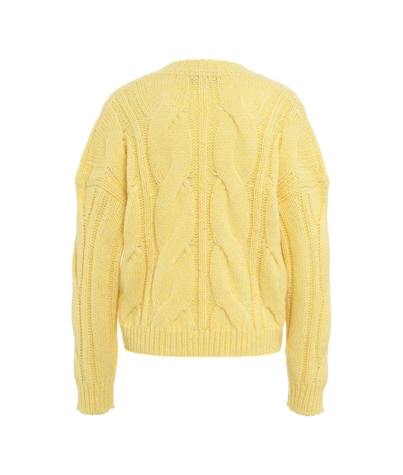 Shop Roberto Collina V-neck Knit Sweater In Yellow