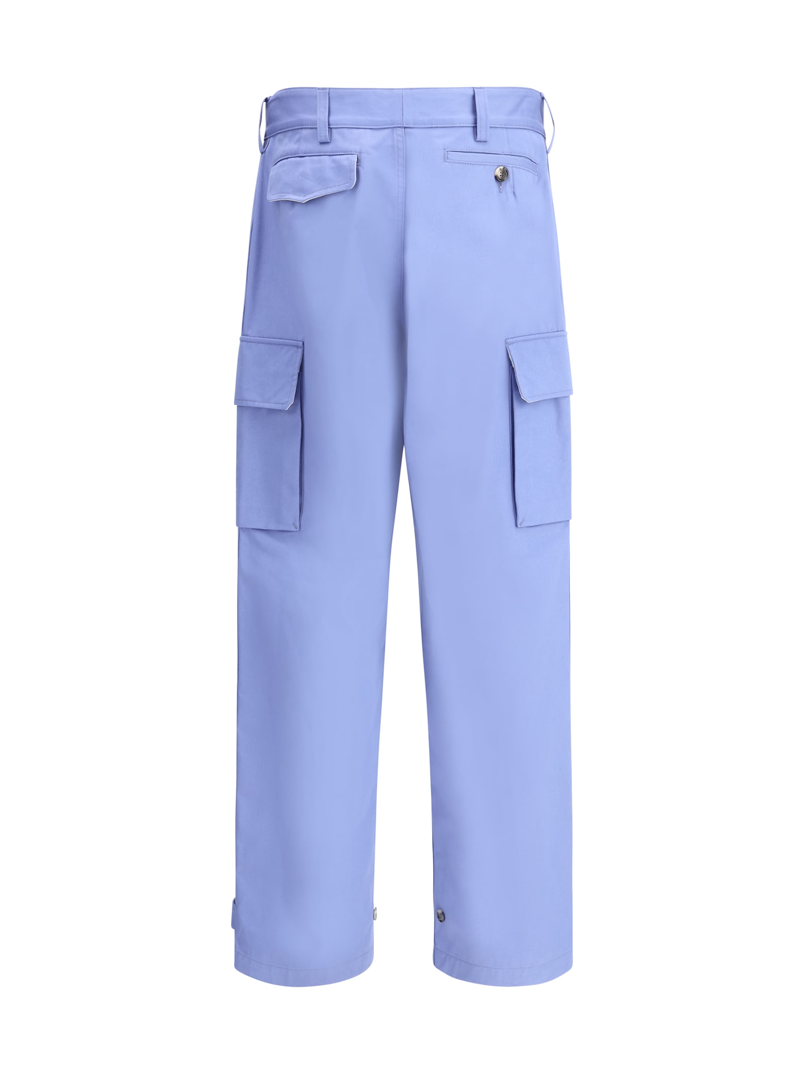 Shop Marni Cargo Pants In Blue Lilac