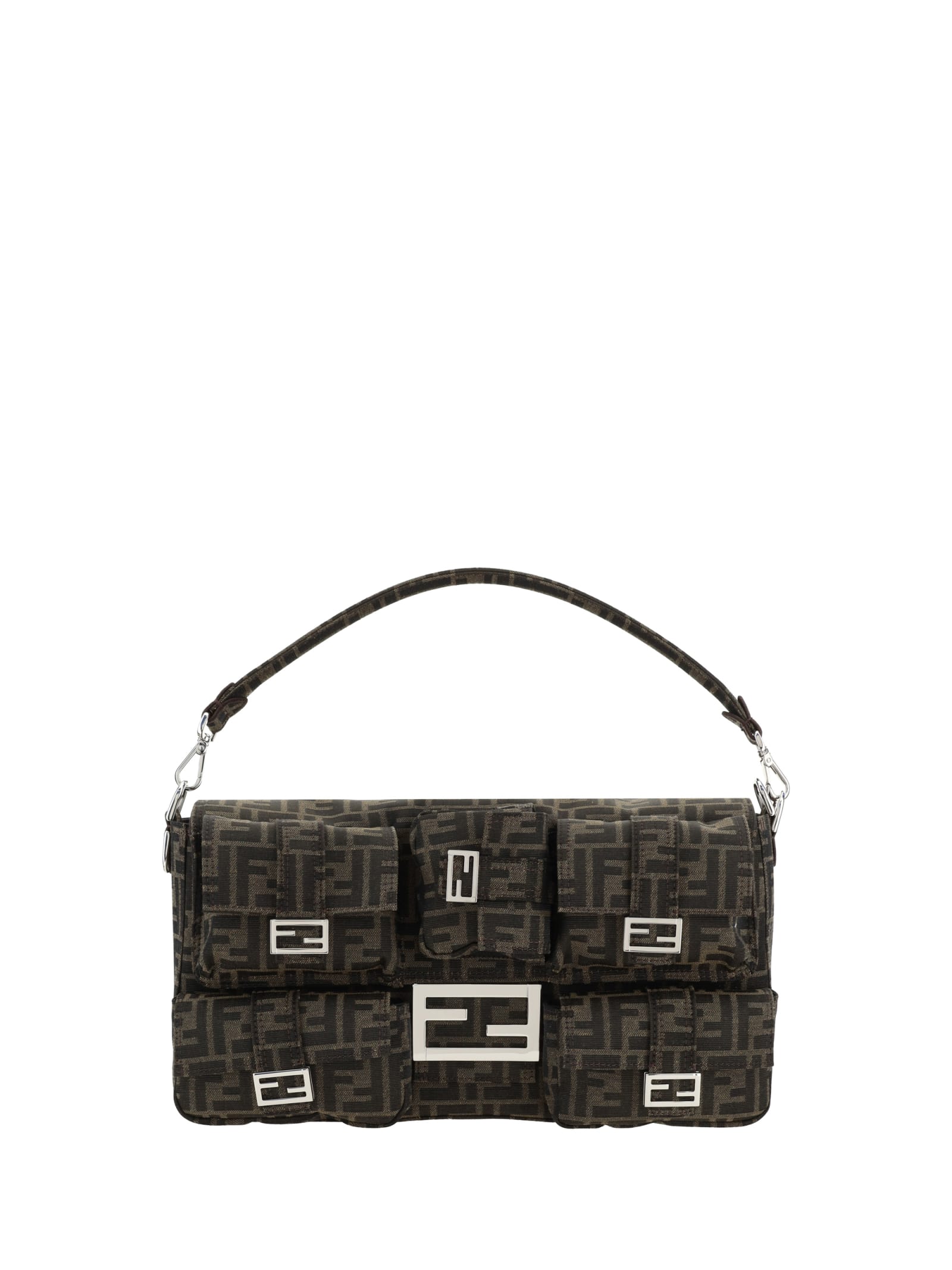 Shop Fendi Baguette Handbag In Tbmr+pallad.