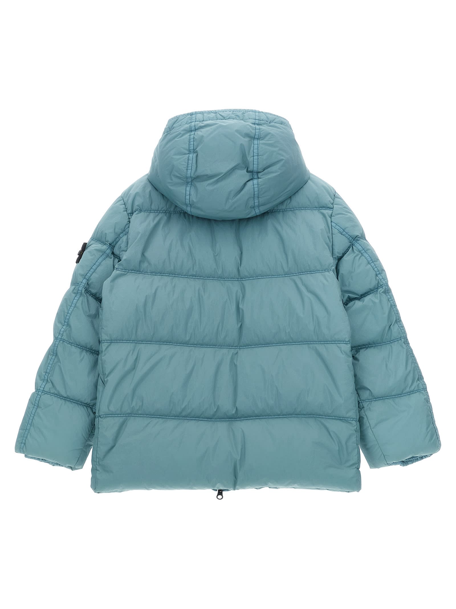 Stone Island Dyed Down Jacket In Blue