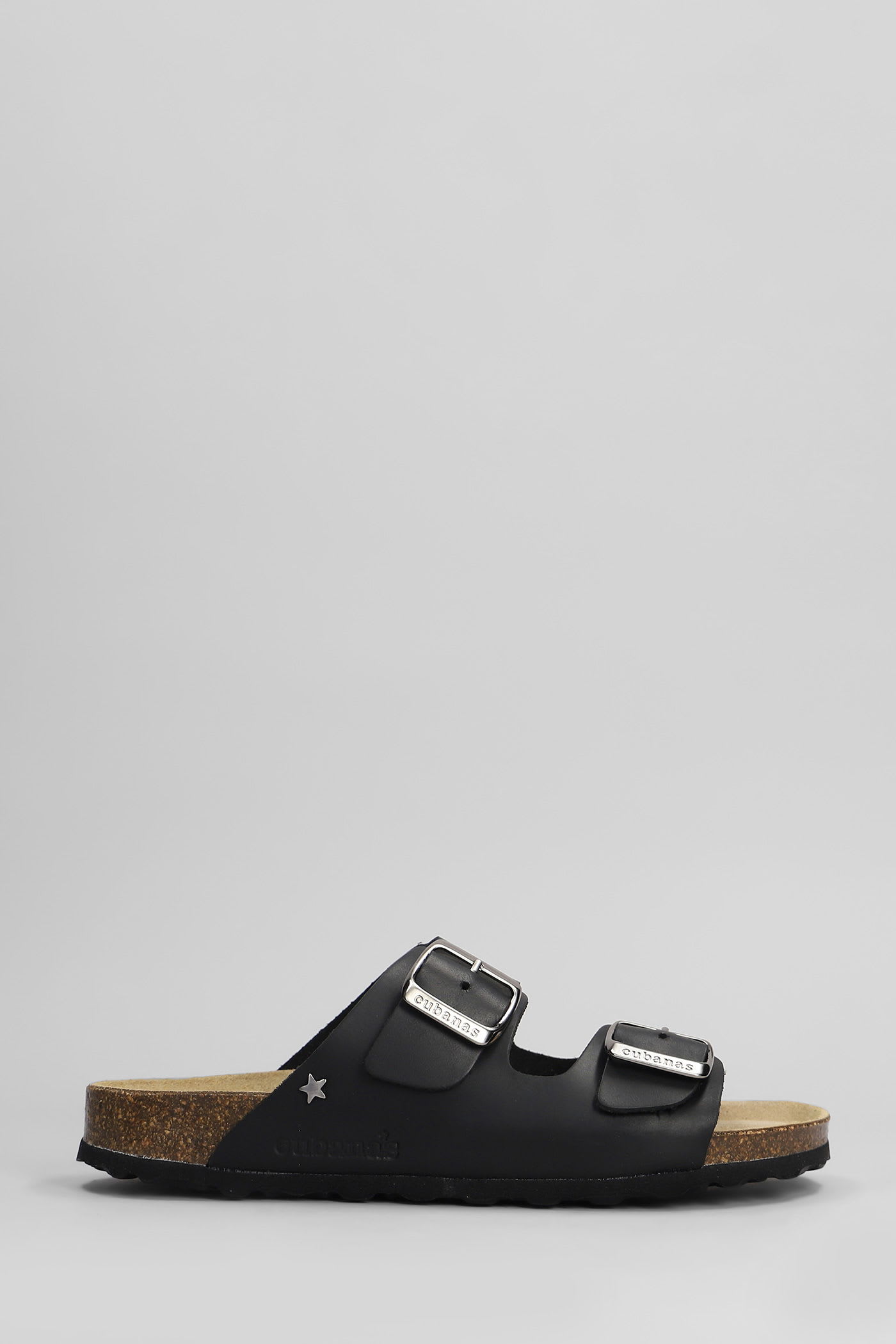 Amalia Flats In Black Leather