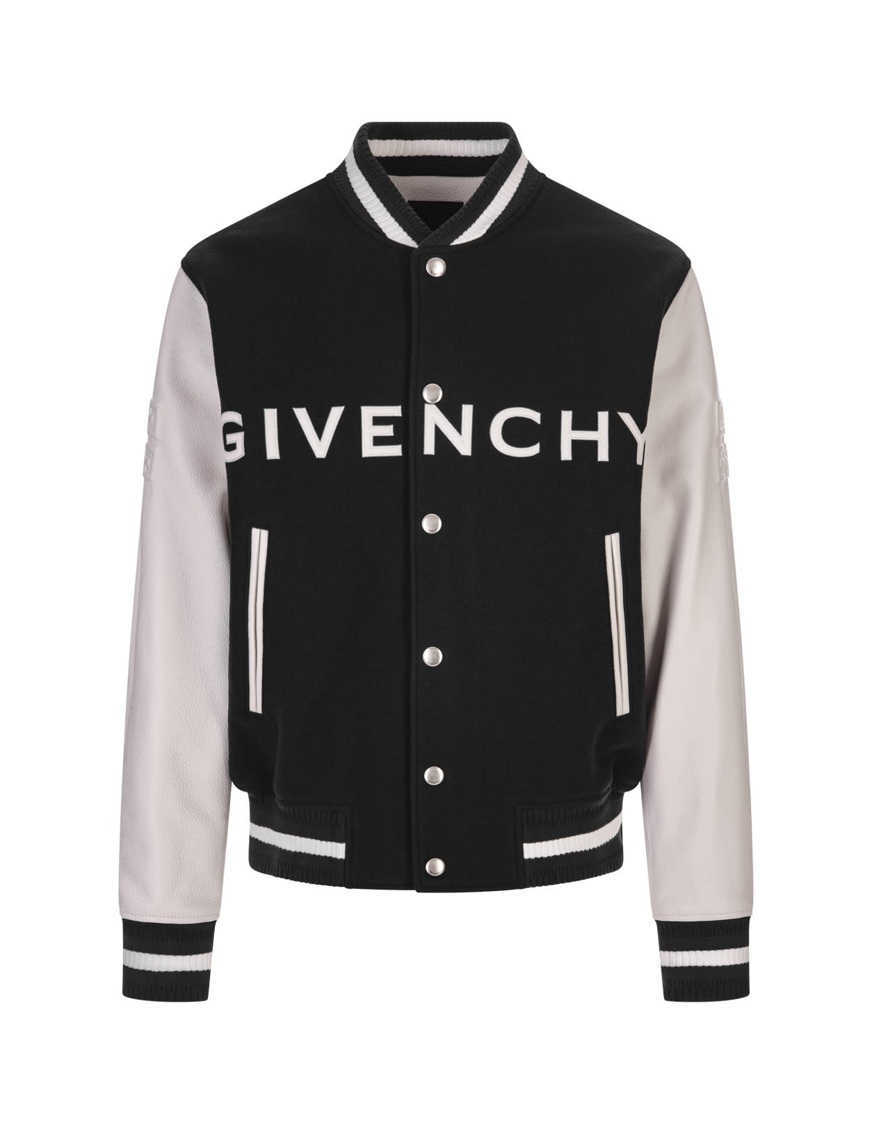 Givenchy Convertible Logo-detailed Cotton-trimmed Wool-jersey Hooded Bomber  Jacket in Green for Men