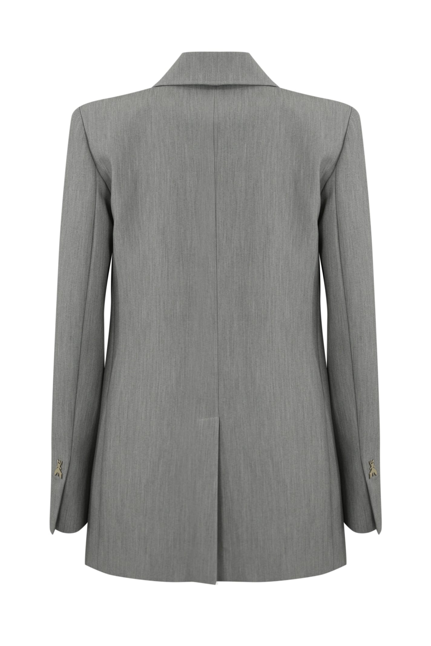 Patrizia Pepe Two-button Viscose Jacket In Grigio Melange