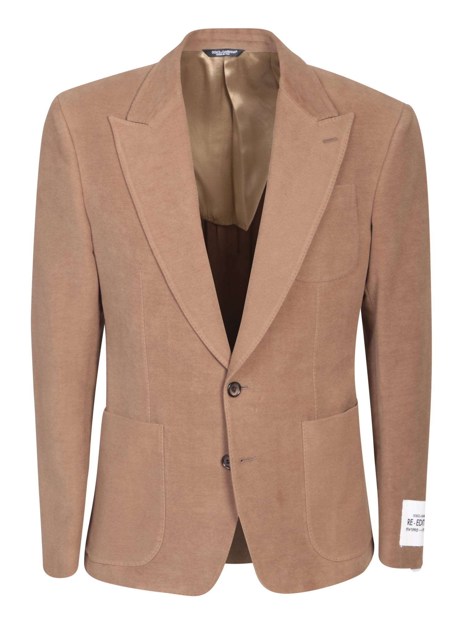 Dolce & Gabbana Single-breasted Suit Blazer In Brown