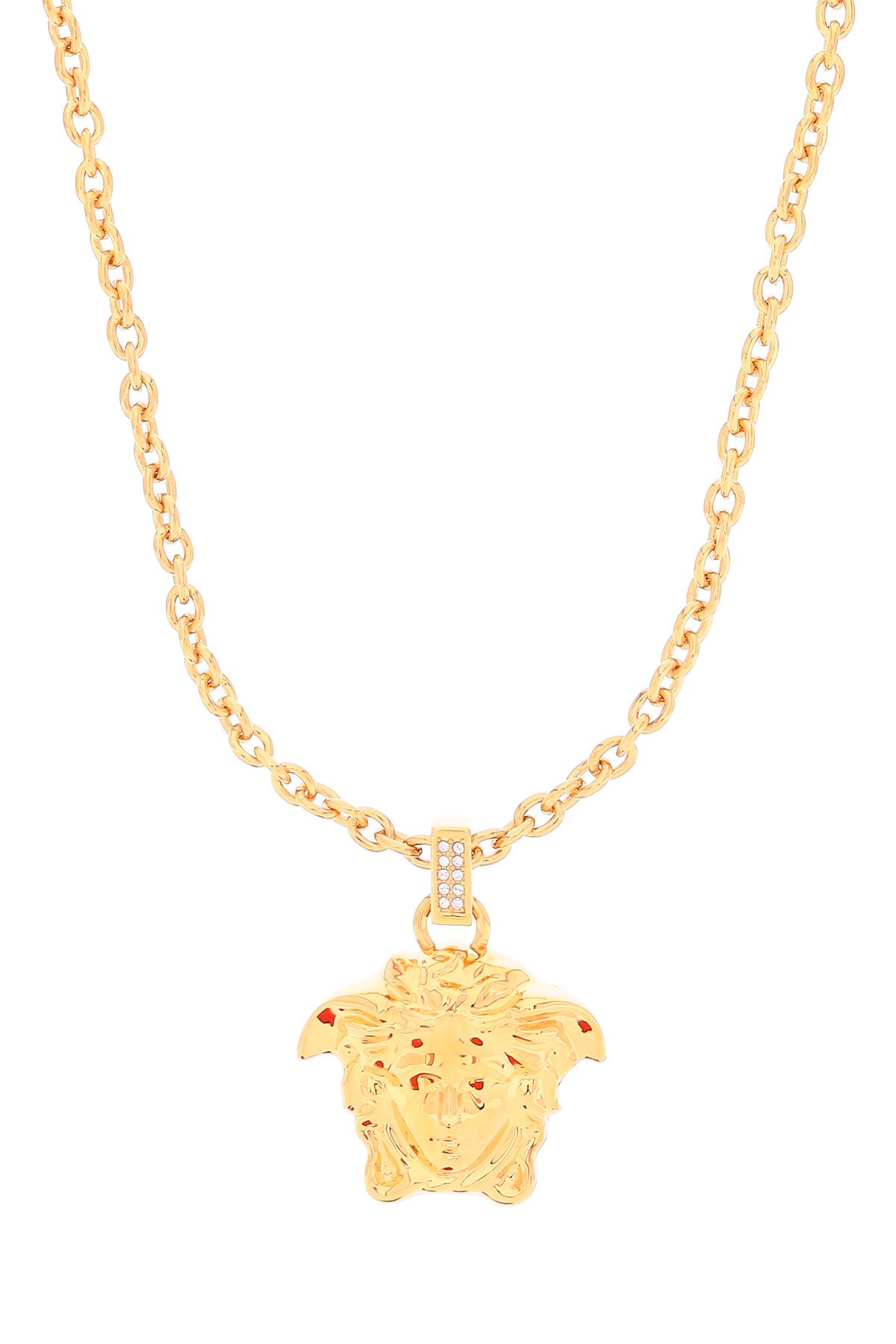 Versace La Medusa Necklace With Crystals In Crystal  Gold (gold)