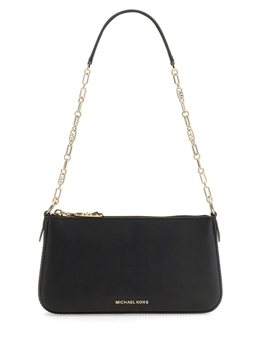 Shop Michael Kors Medium Clutch Bag With Empire Logo In Black
