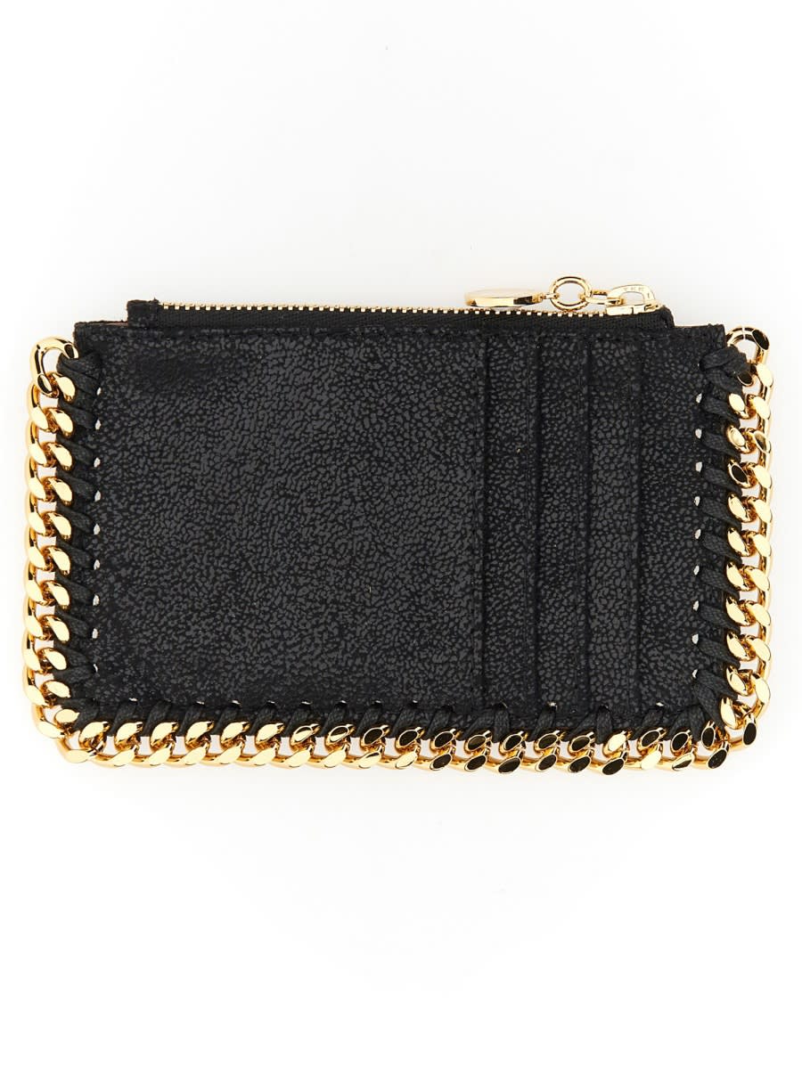 Shop Stella Mccartney Falabella Card Holder In Black