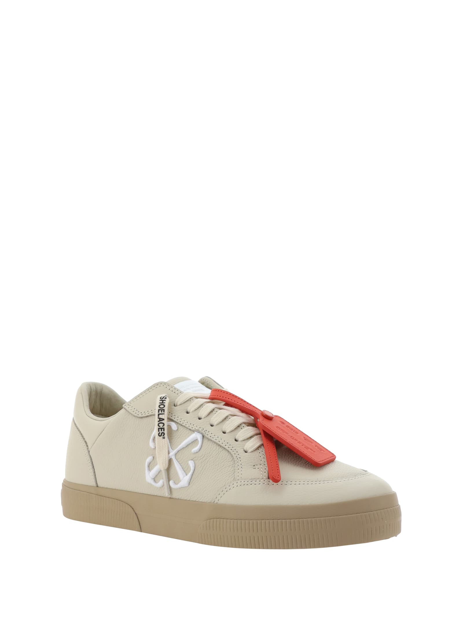 Shop Off-white New Low Vulcanized Sneakers In Beige White