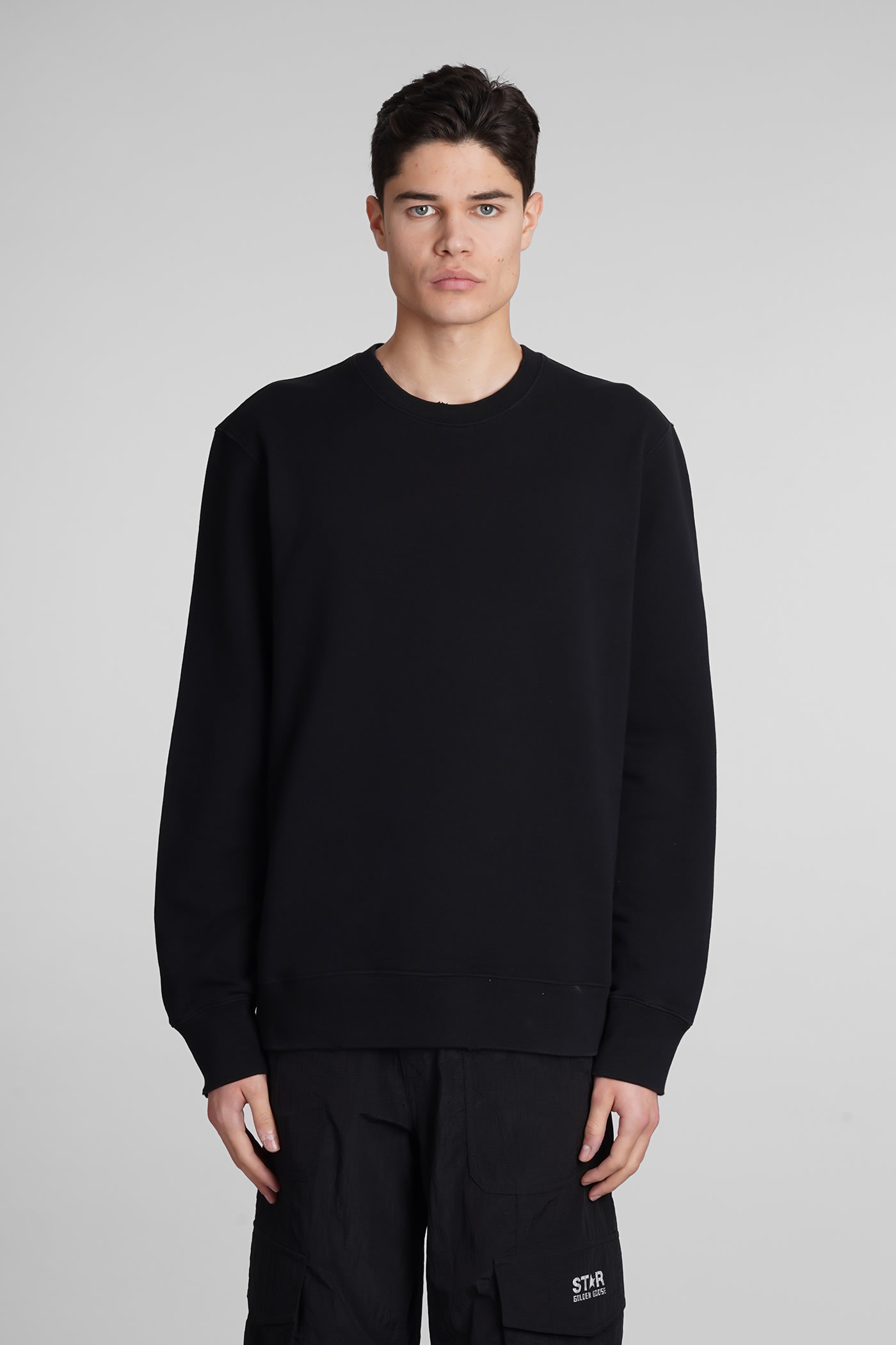 Shop Golden Goose Sweatshirt In Black Cotton