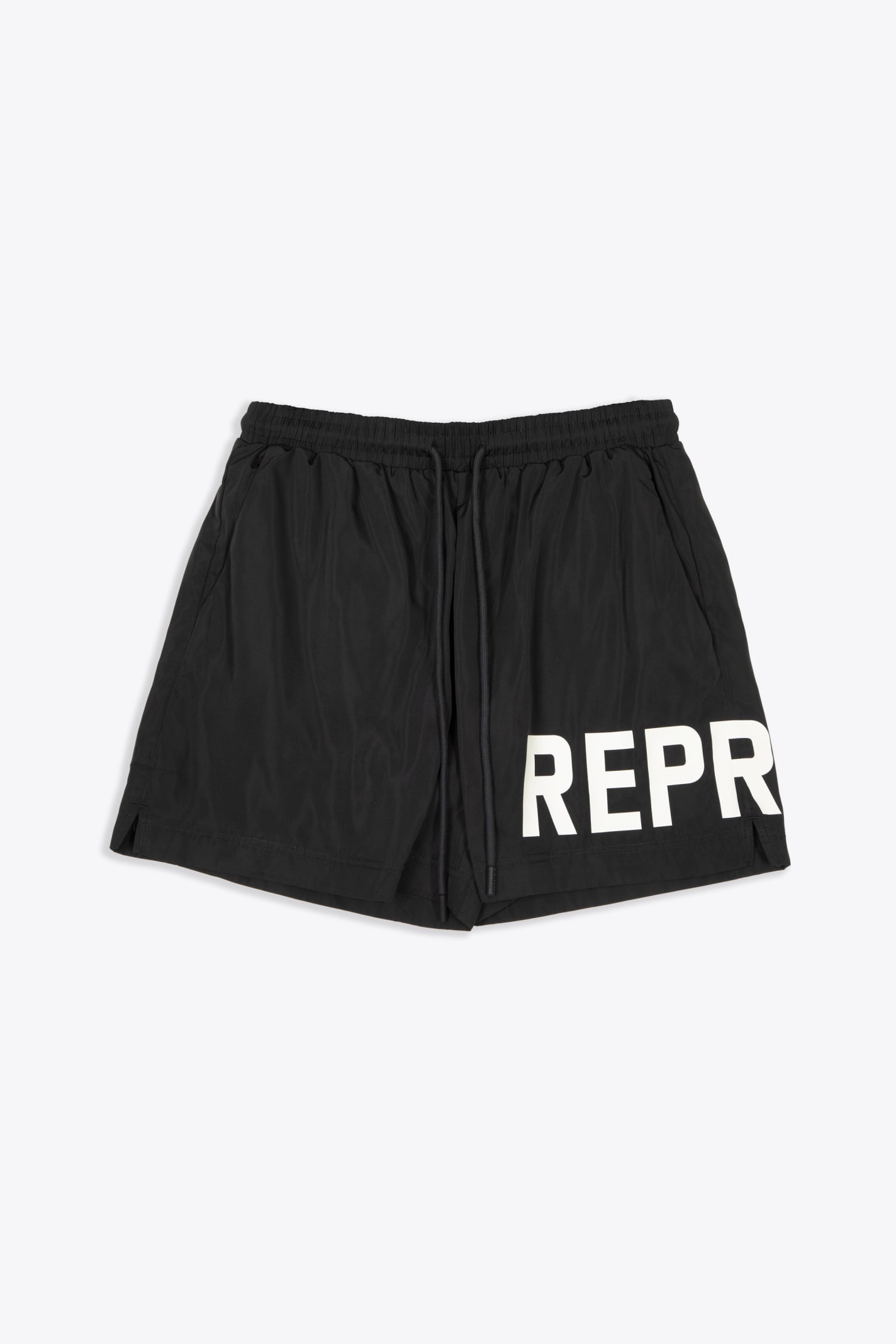 Shop Represent Swim Short Black Nylon Swim Shorts With Logo - Swim Shorts In Nero