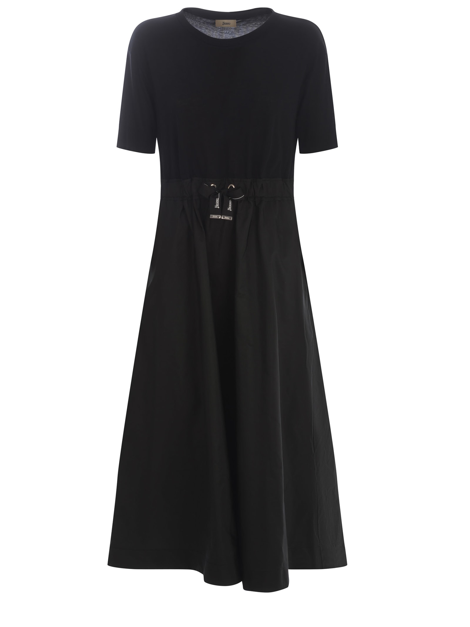 Shop Herno Dress  Made Of Cotton In Nero