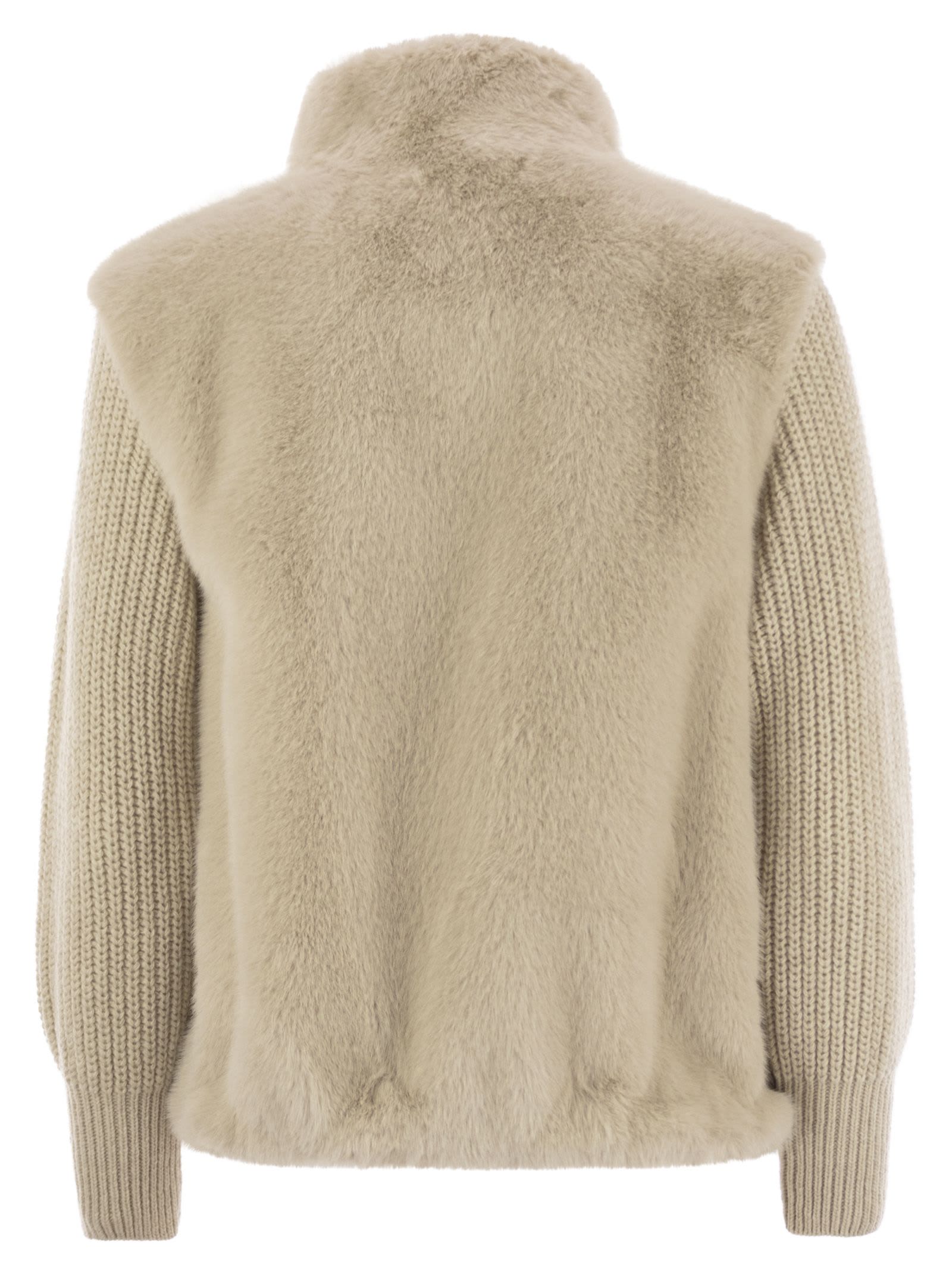Herno Chantilly Polyester Jackets In Sand