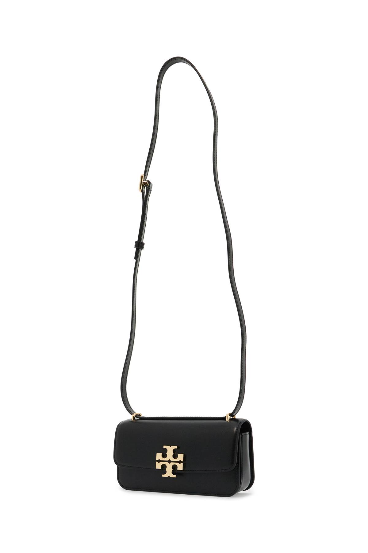 Tory Burch Convertible Eleanor Foldover Top Small Shoulder Bag In Black