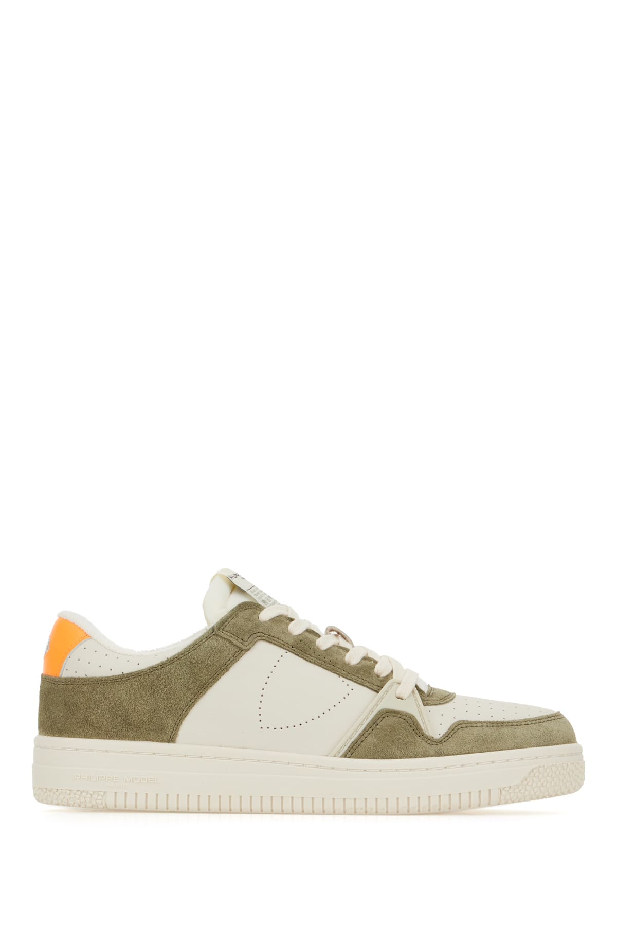 Philippe Model Multicolor Leather And Suede Sneakers In White