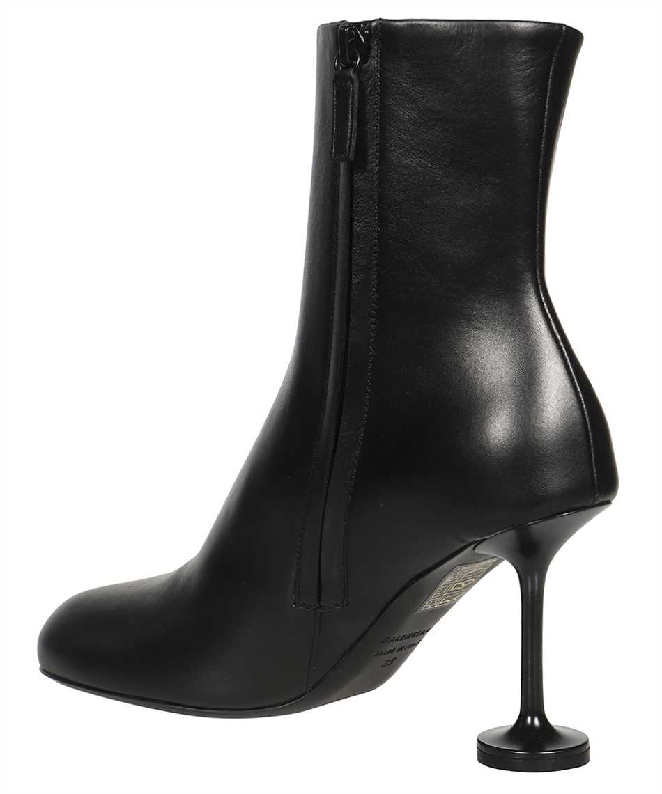 Shop Balenciaga Leather Ankle Boots In Black