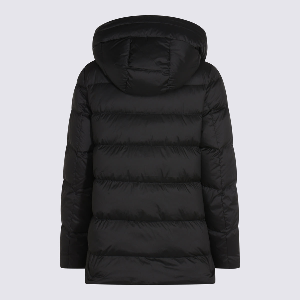 Add Hooded Zip Coat In Black