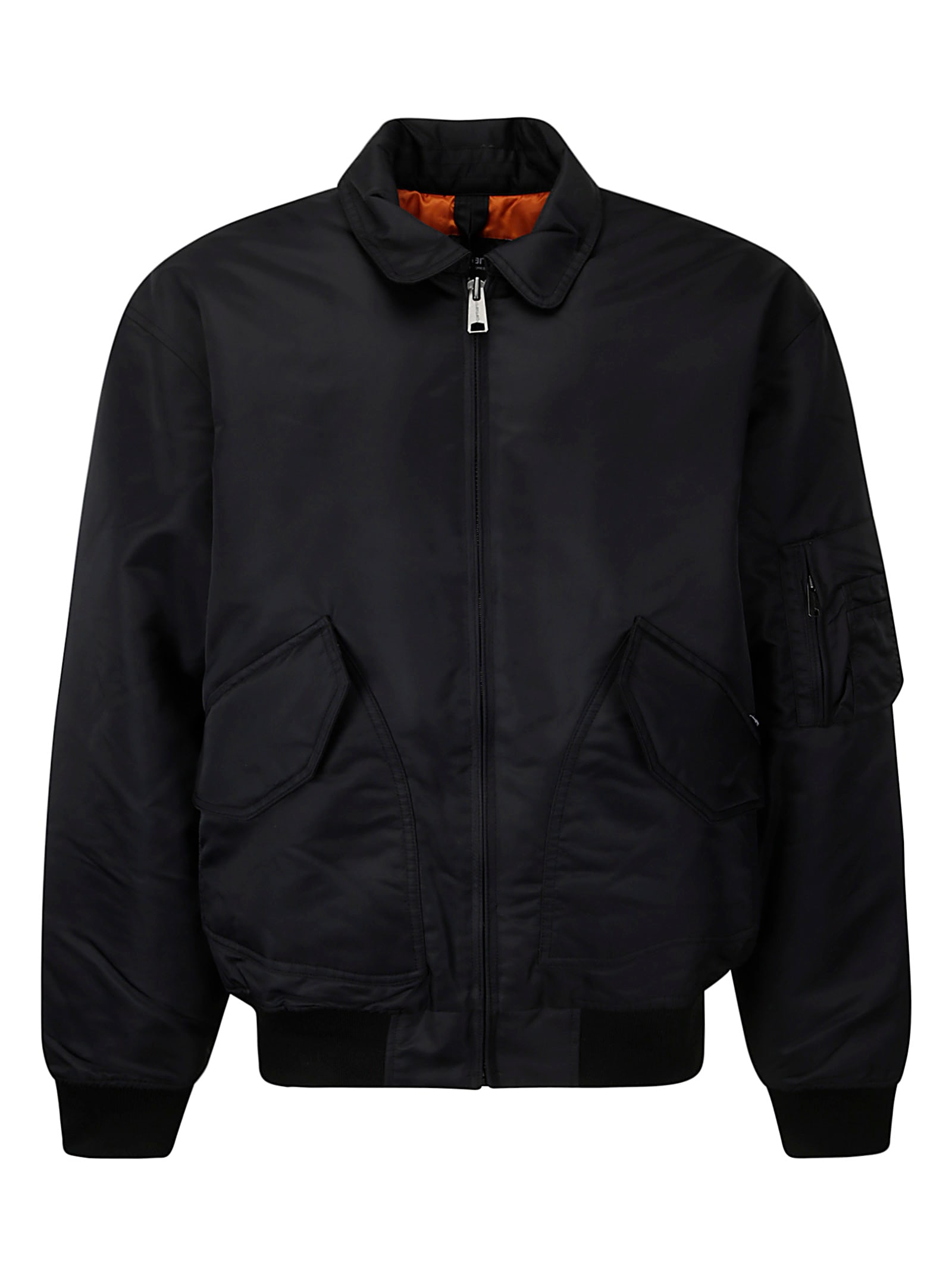 Shop Carhartt Olten Bomber In Black/turmeric