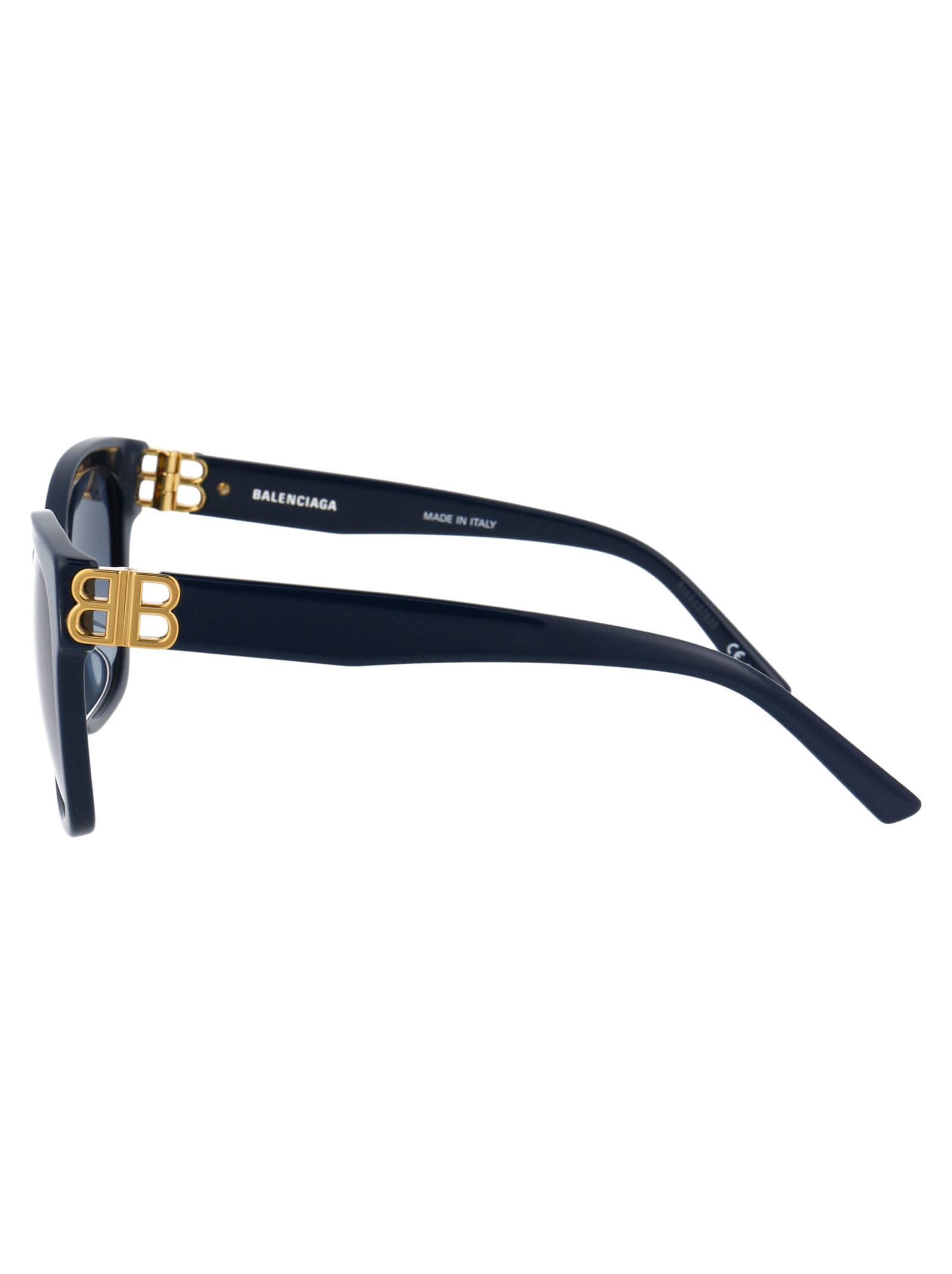 Shop Balenciaga Bb0102sa Sunglasses In 005 Blue Gold Blue