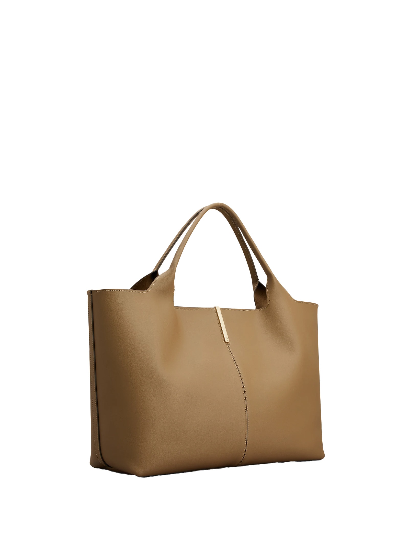 Tod's Tote Bag With Gold-tone Hardware And Metal Feet In Brown