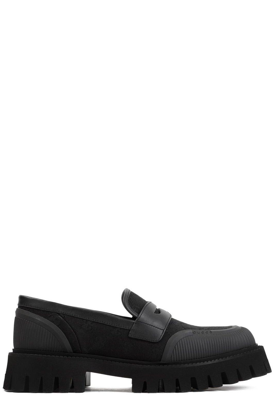 Shop Gucci Gg Supreme Chunky Sole Loafers